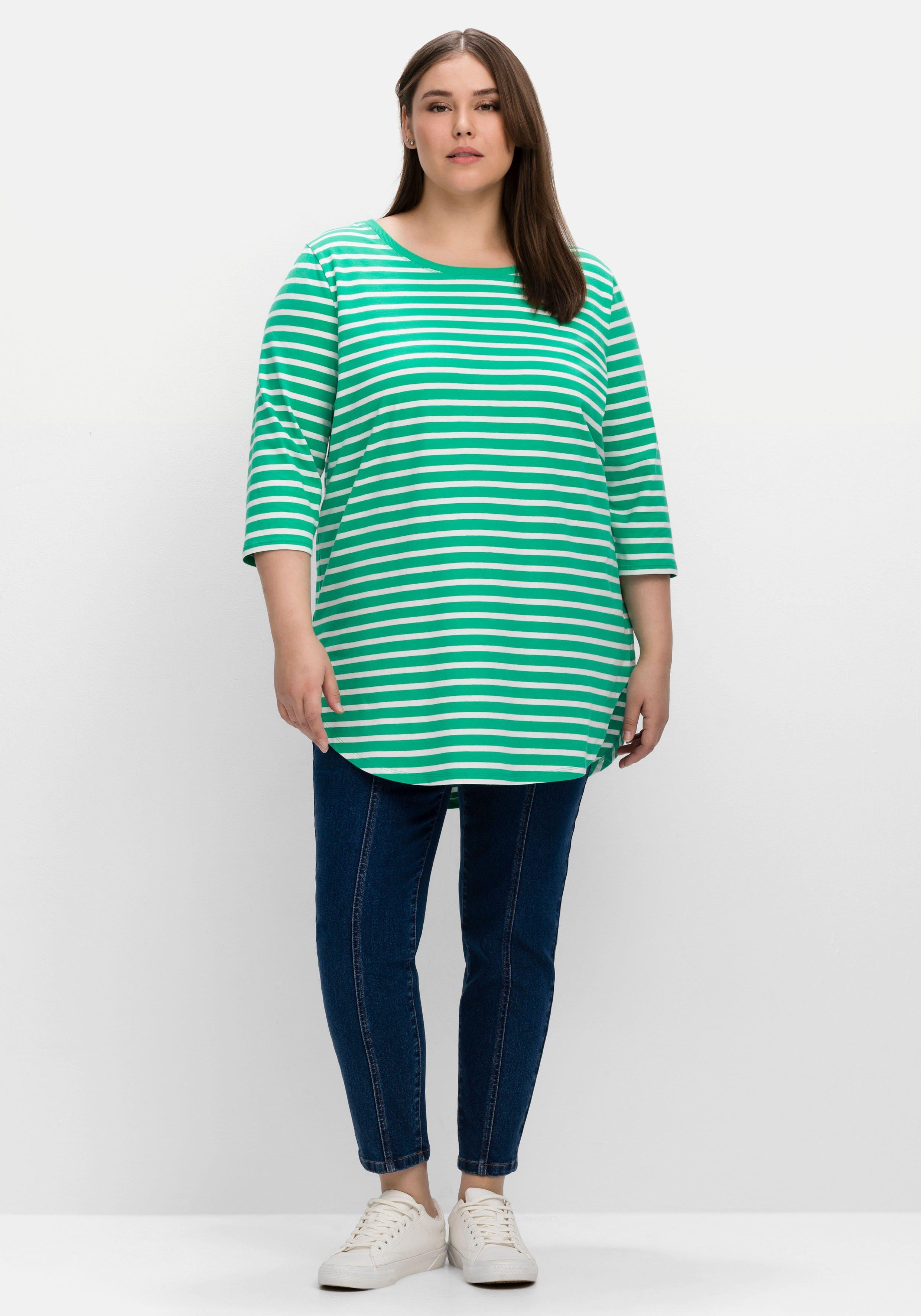 Longshirt in Oversized-Form mit Streifen
