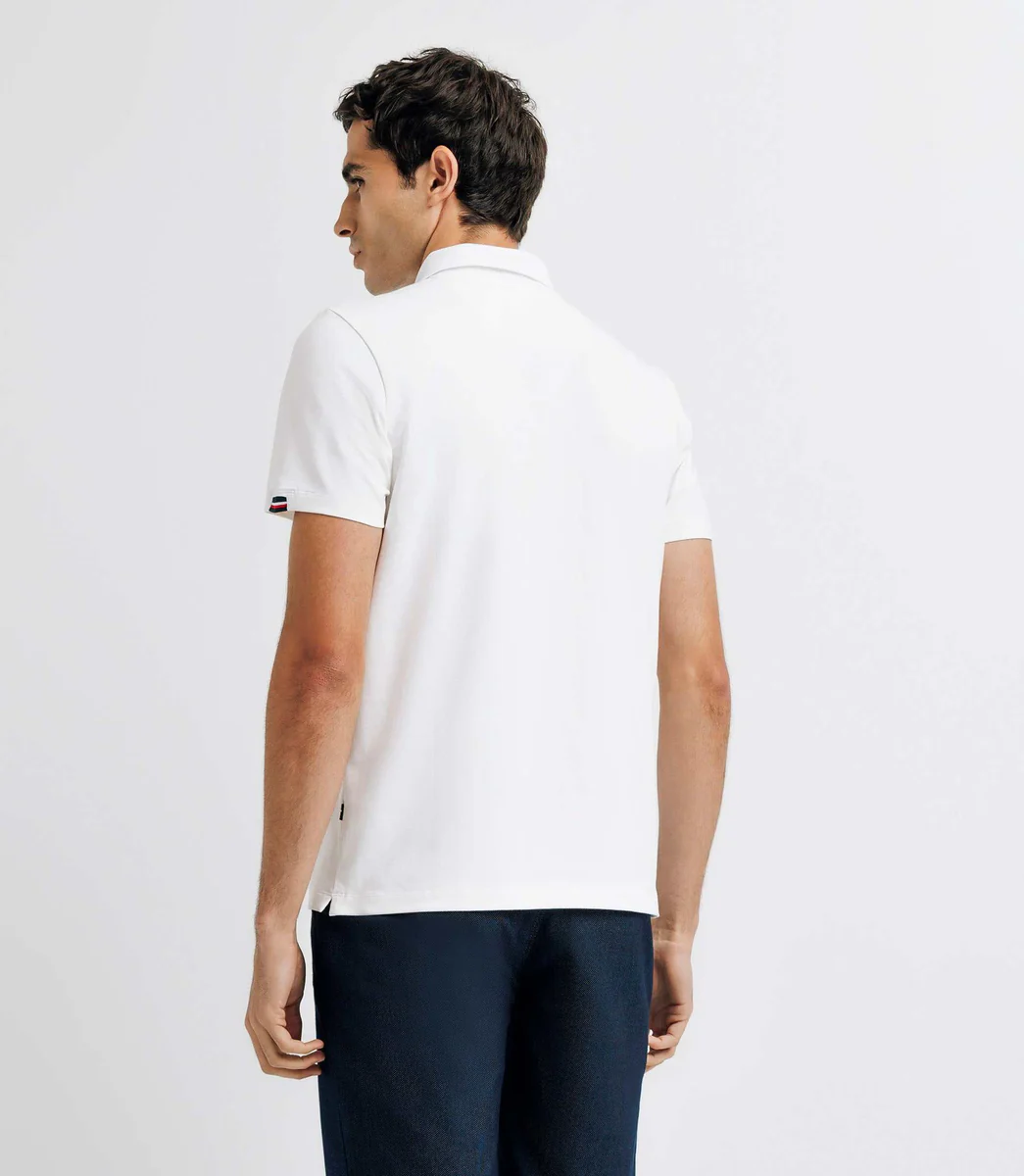 Polo uni blanc manches courtes GREGORY