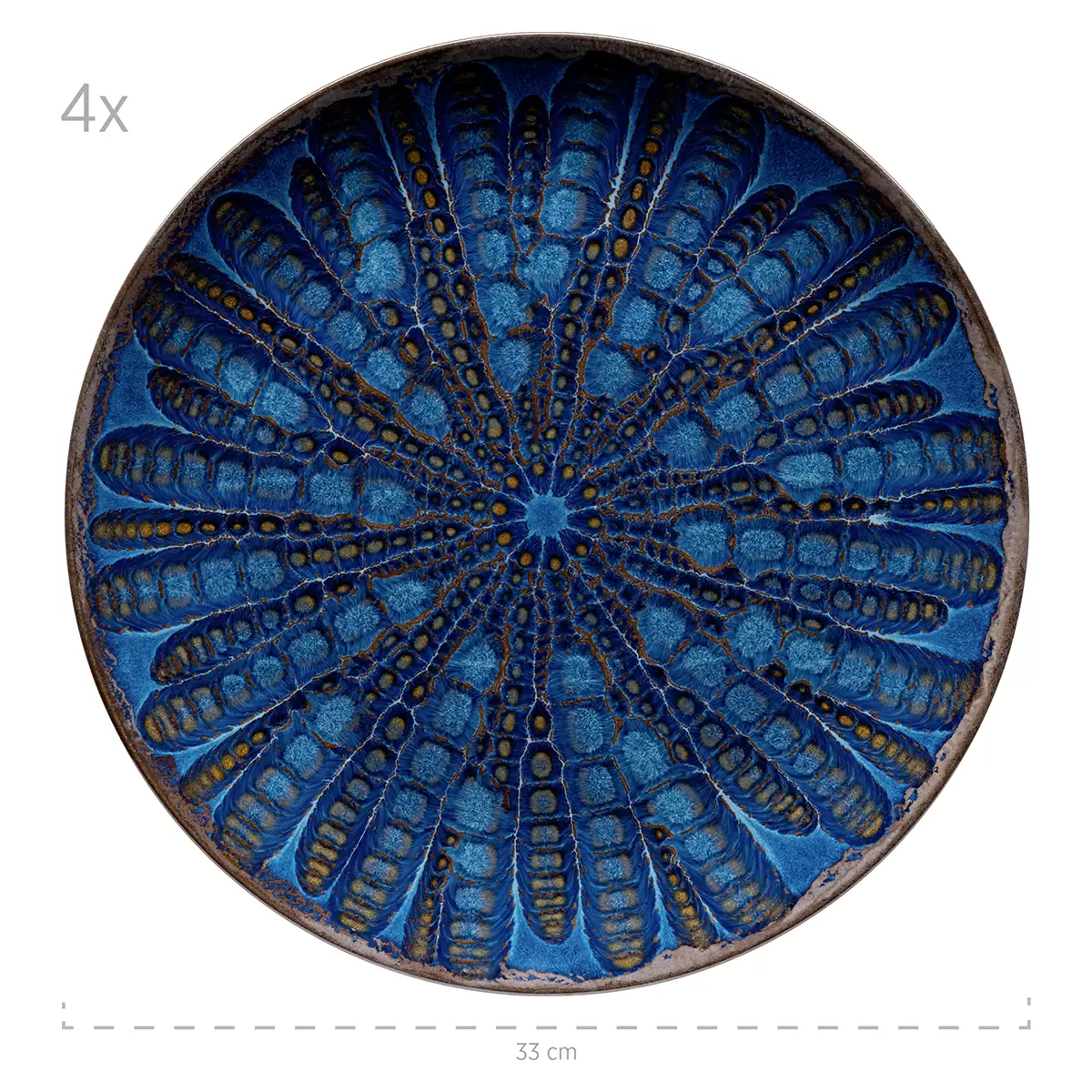Platzteller-Set 4tlg. AQUAMARINE Blau