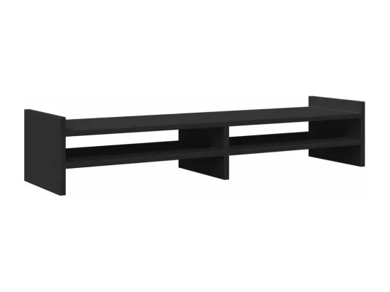 Support de moniteur noir 100x27x20 cm bois d'ingénierie