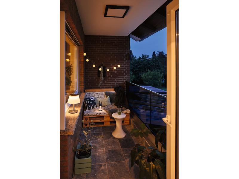Paulmann Tischleuchte Solar Outdoor Lillesol, 3000K, Edelst Solarbetriebene Tischleuchte