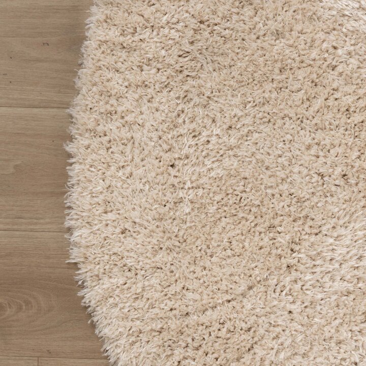 Rond Shaggy vloerkleed - Blaze Beige