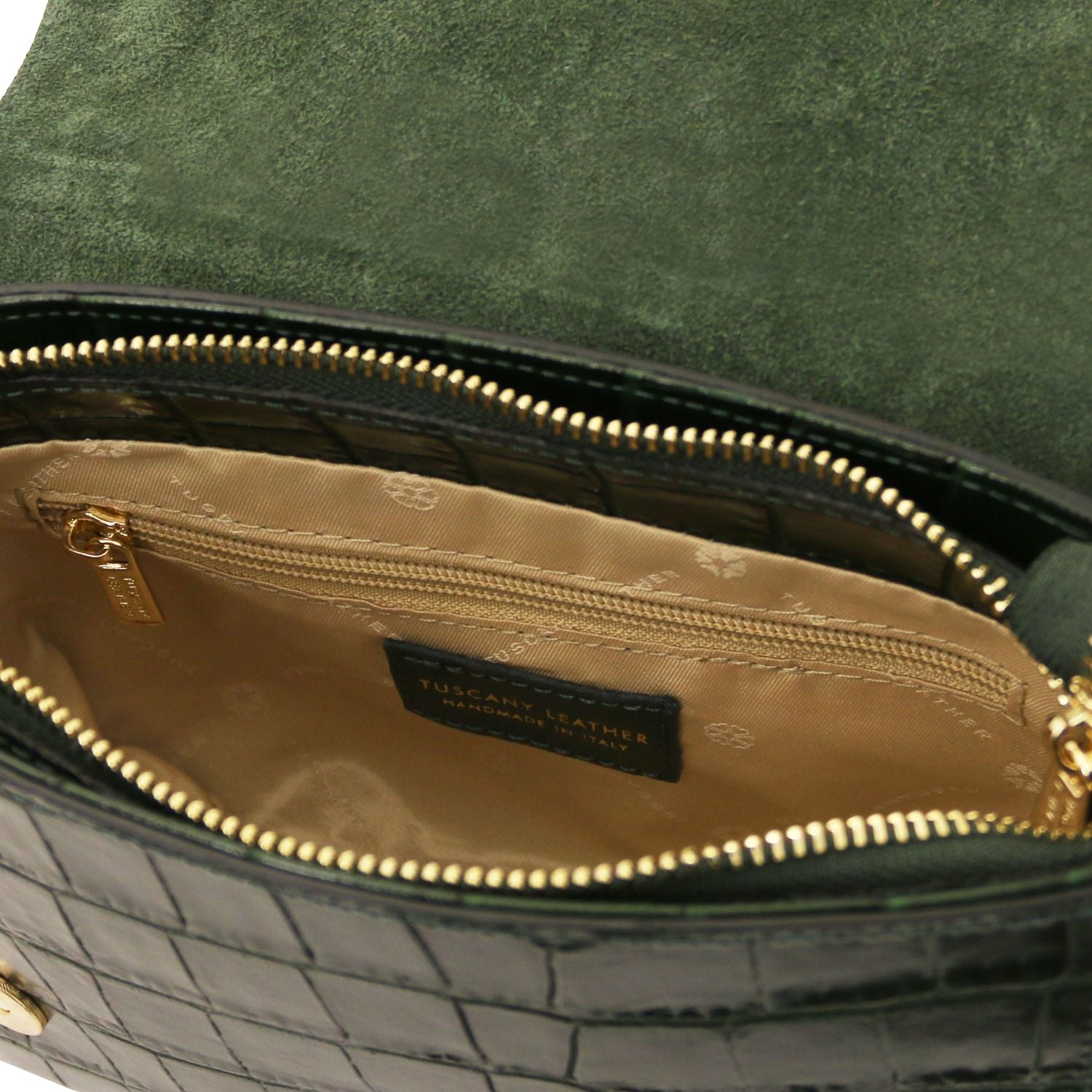 TL142503 – Croque – Croc print leren Handtas