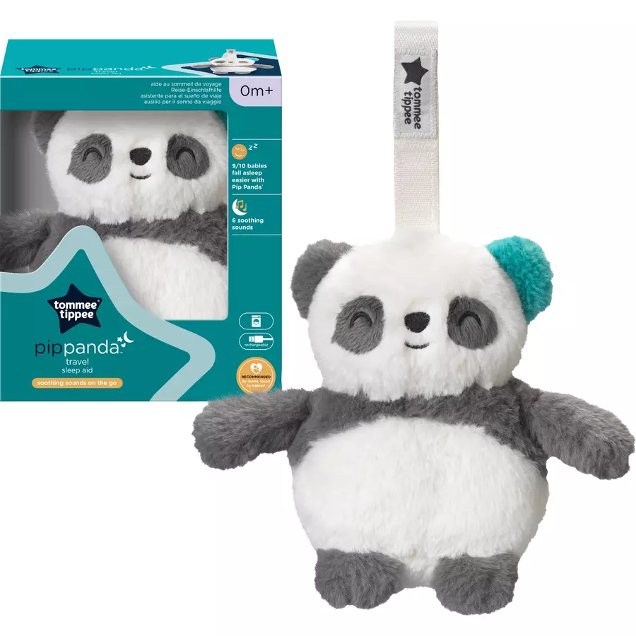 Tommee Tippee Einschlafhilfe Mini-Grofriend wiederaufladbar, Pip der Panda