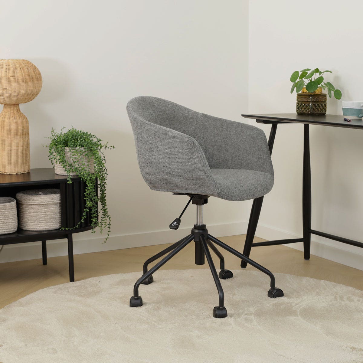 Nolon Nout-Otis Bureaustoelen Set van 2 - Donkergrijs - Zwart