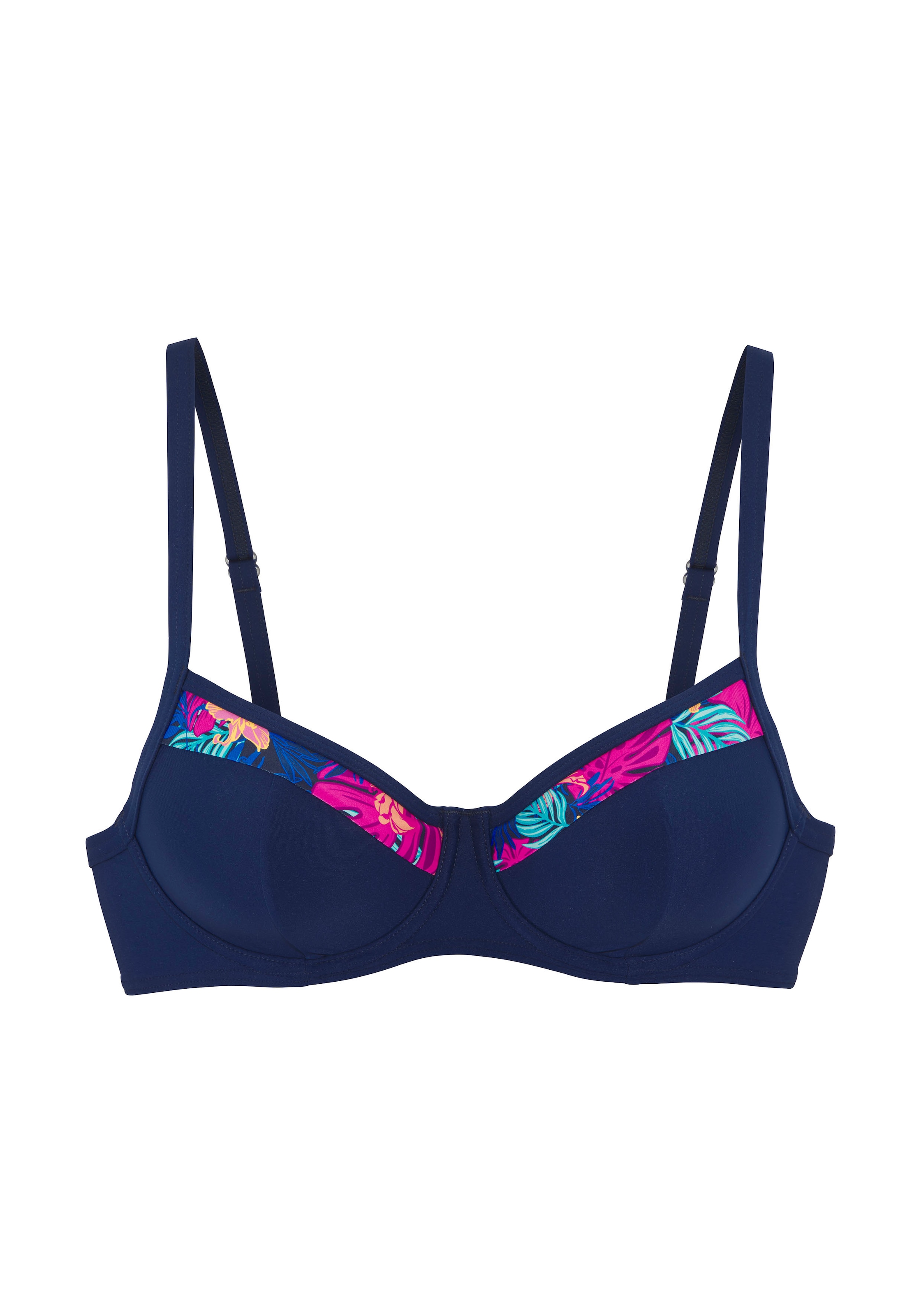 LASCANA Bügel-Bikini-Top »Exotic« mit bedruckter Blende an den Cups