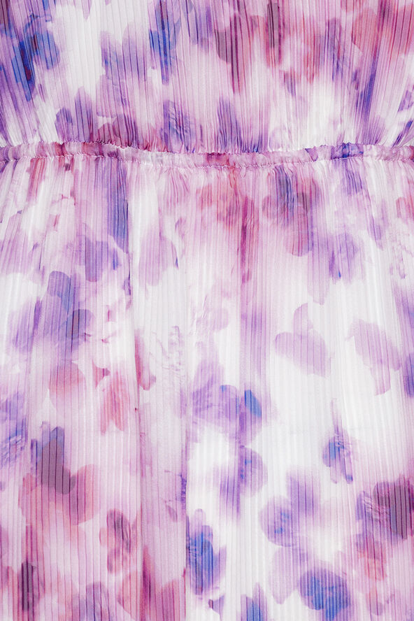 ROTATE Birger Christensen Chiffon Maxi Flowy Dress Optic buttercup   peach blossom comb.