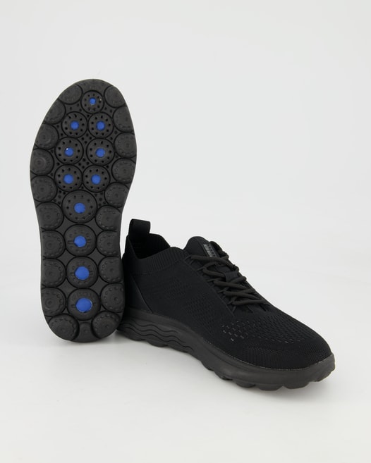 Geox SPHERICA A - KNITTED TEXT. Sneaker in Schwarz