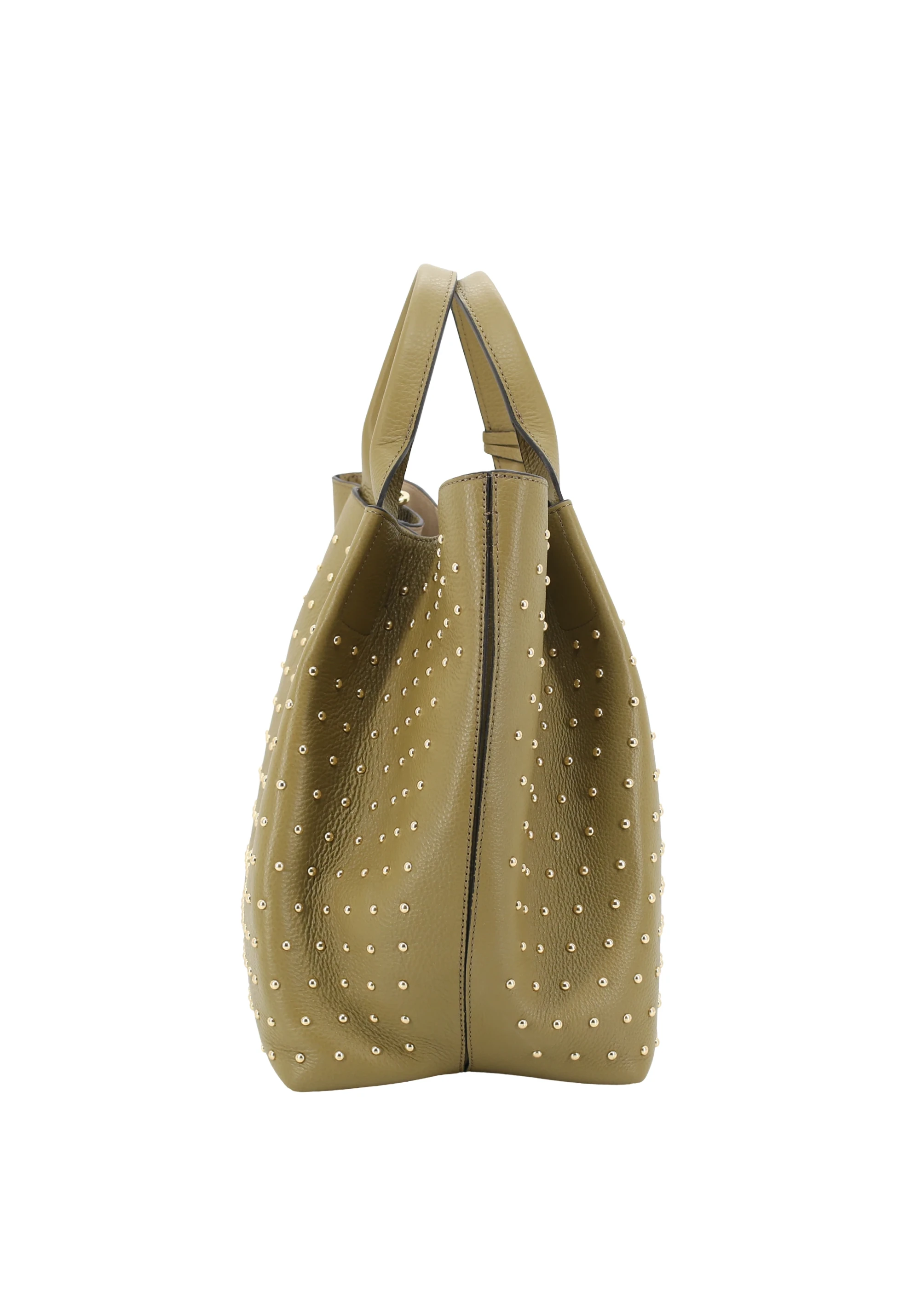 Shopper ESSENTIAL studs medium Leather Agave Standard