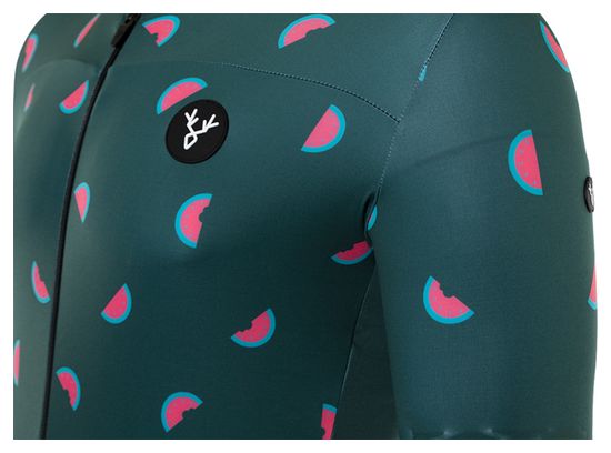 Maillot Manches Courtes LeBram Ravito Vert Coupe Ajustée