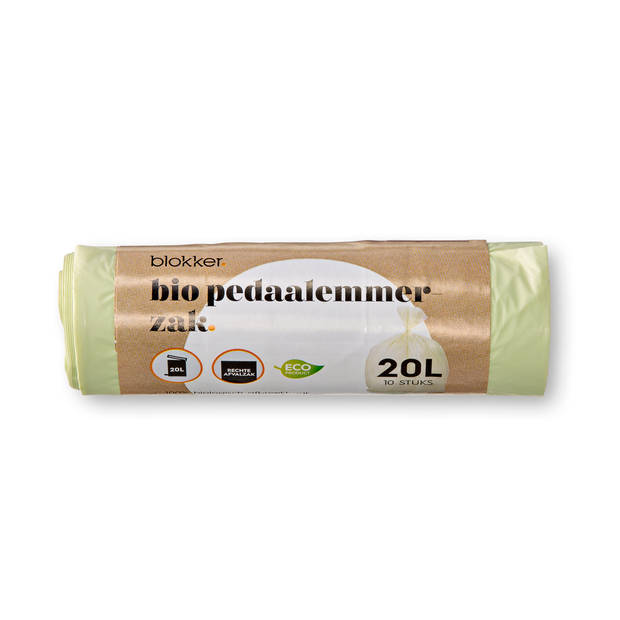 Blokker bio pedaalemmerzak 20 liter 10 stuks