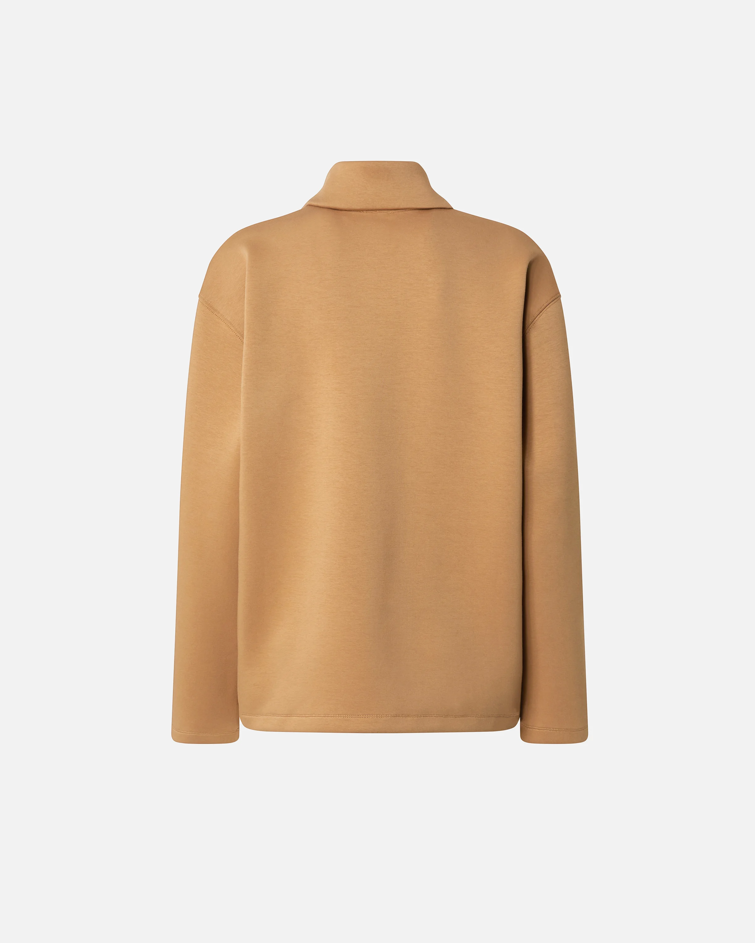 Sweat-shirt à col montant zippé avec logo brodé | Orange