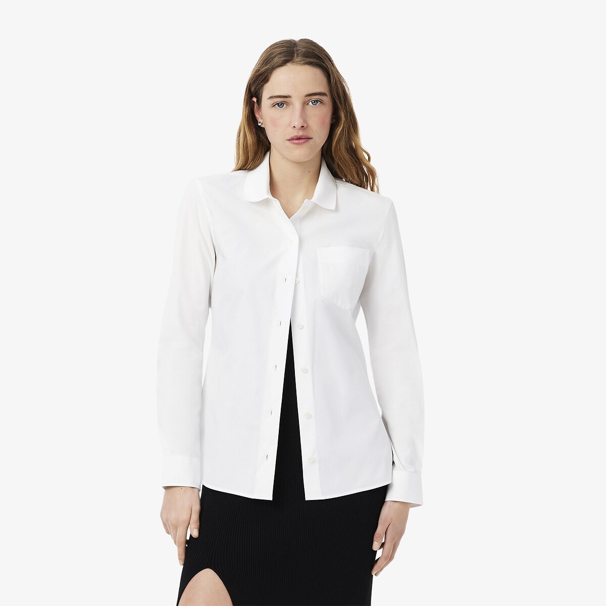 LACOSTE<br>Camisa slim em popeline