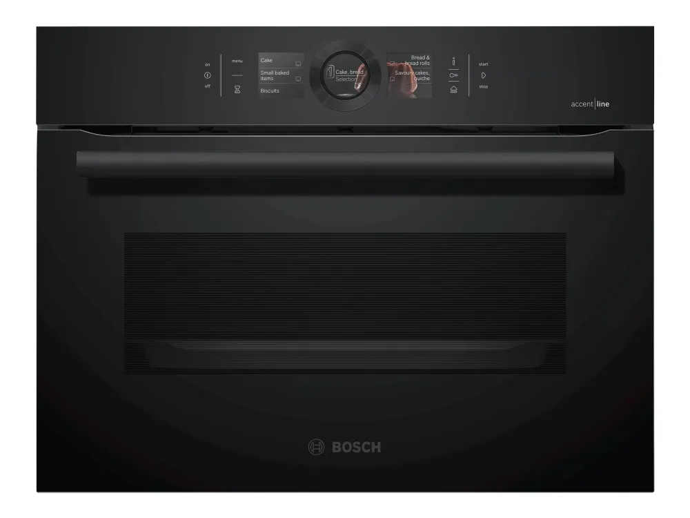 Bosch Serie | 8 accent | line CSG856RC7 - Ovn - med dampfunktion - til indbygning - Wi-Fi - niche - bredde: 56 cm - dybde: 55 cm - højde: 45 cm - med selv-rengøring - Klasse A  - carbon-sort