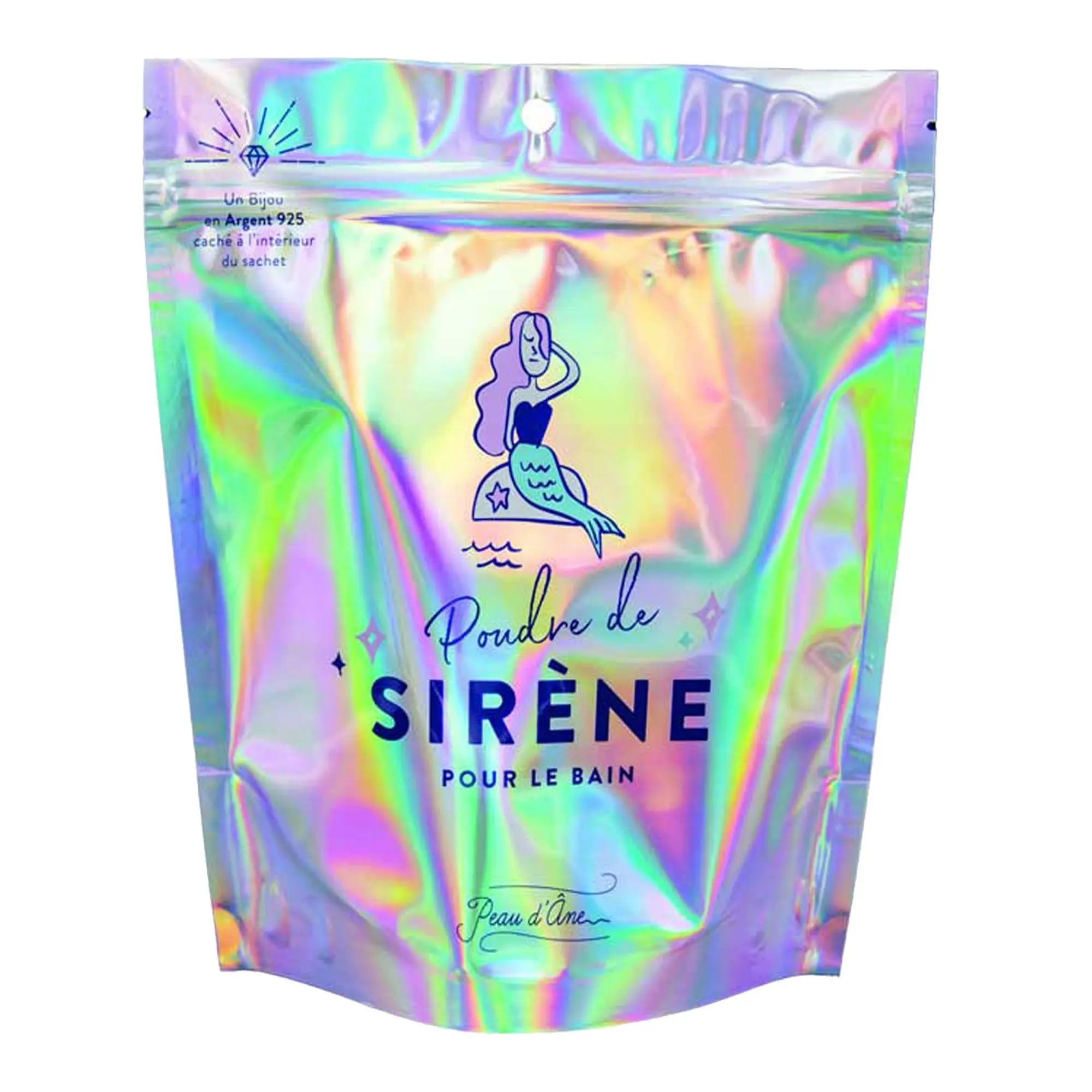 PEAU D'ANE - Pourdre de BainSirène Boucles D$sq$oreilles en Argent- Sels, perles et cubes de bain