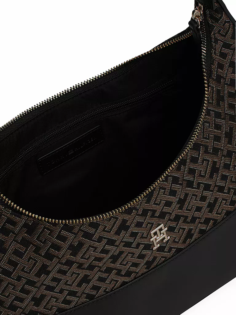 TOMMY HILFIGER Tasche - Hobo Bag TH JACQUARD schwarz