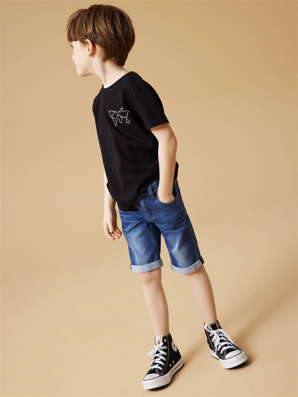 NAME IT slim fit jeans bermuda NKMTHEO stonewashed