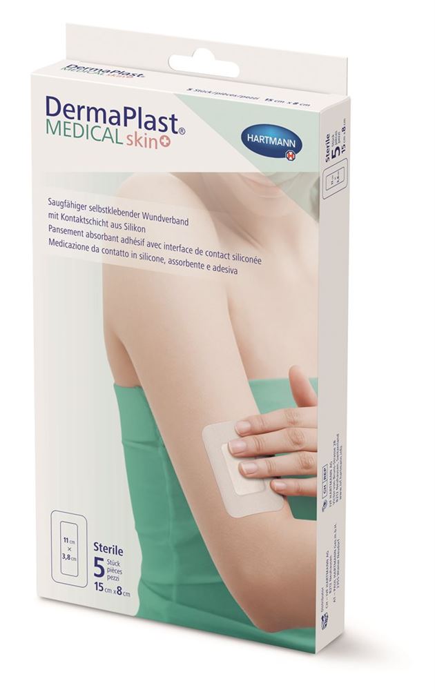 DERMAPLAST Medical skin  15x8cm 5 Stk