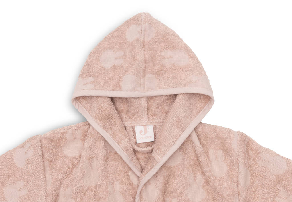 Jollein badstof badjas Miffy Jacquard Wild Rose