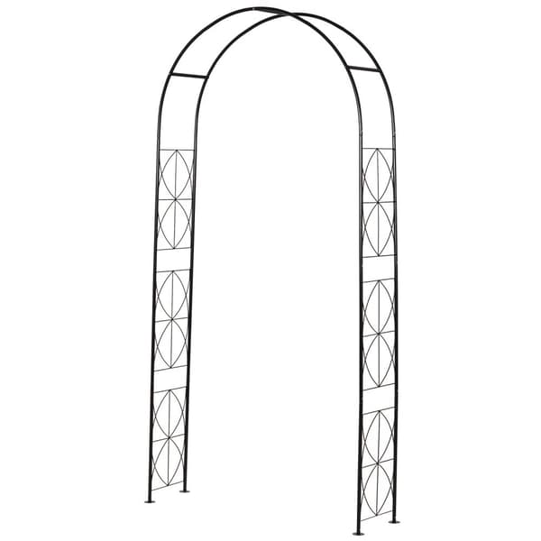 Archway Trellis Plant Bue Trellis Garden Arch Tak Metall Svart 114 X 30 X 230 Cm
