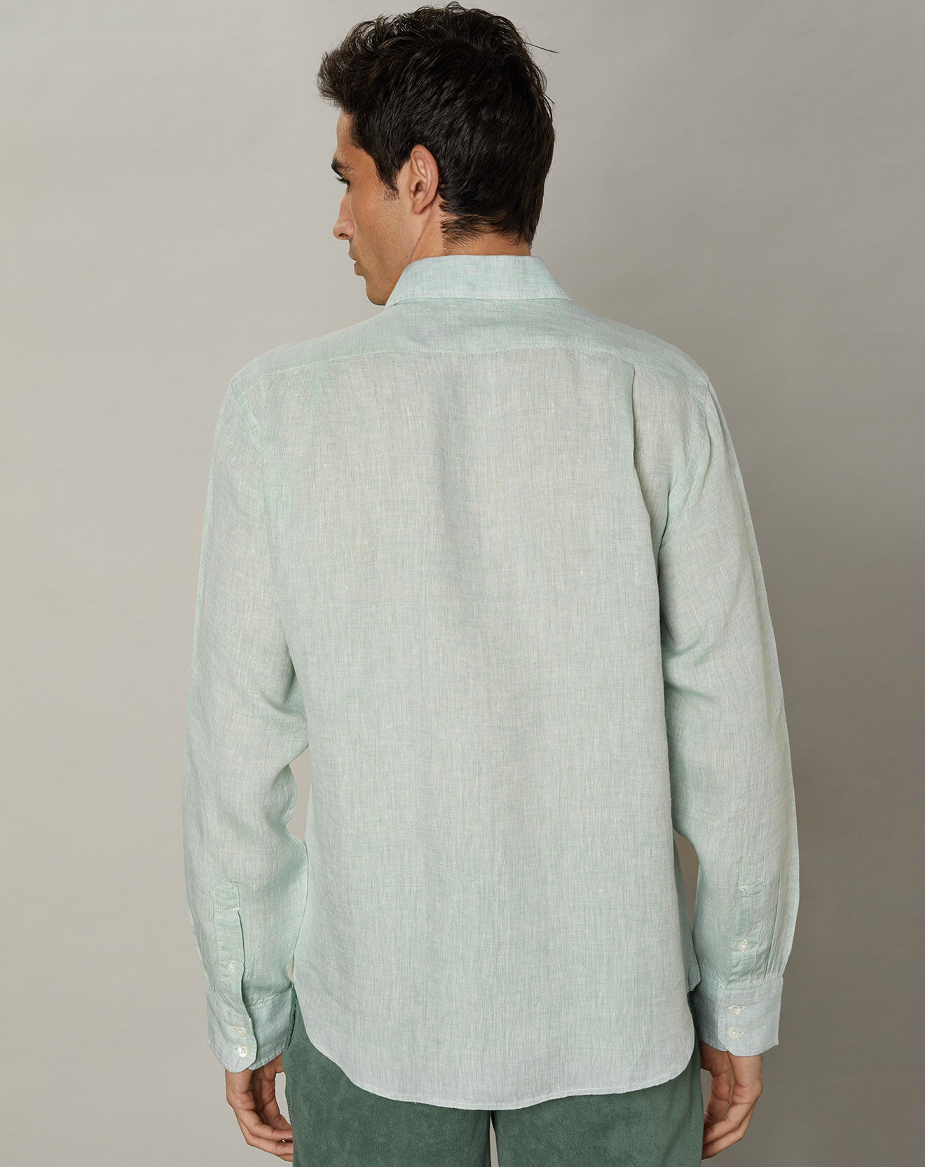 Hartford Chemise regular 100% Lin Paul amande