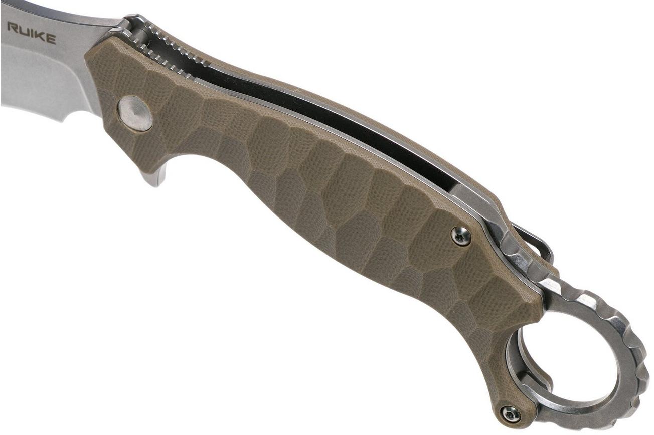 Ruike P881-W Desert Tan karambit zakmes