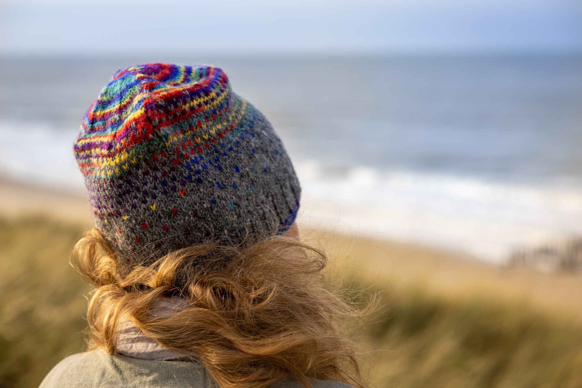 Strickmütze, grau, multicolor günstig bestellen