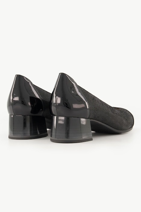 Caprice Leder-Pumps, Prägung, Wechselfußbett, Weite H