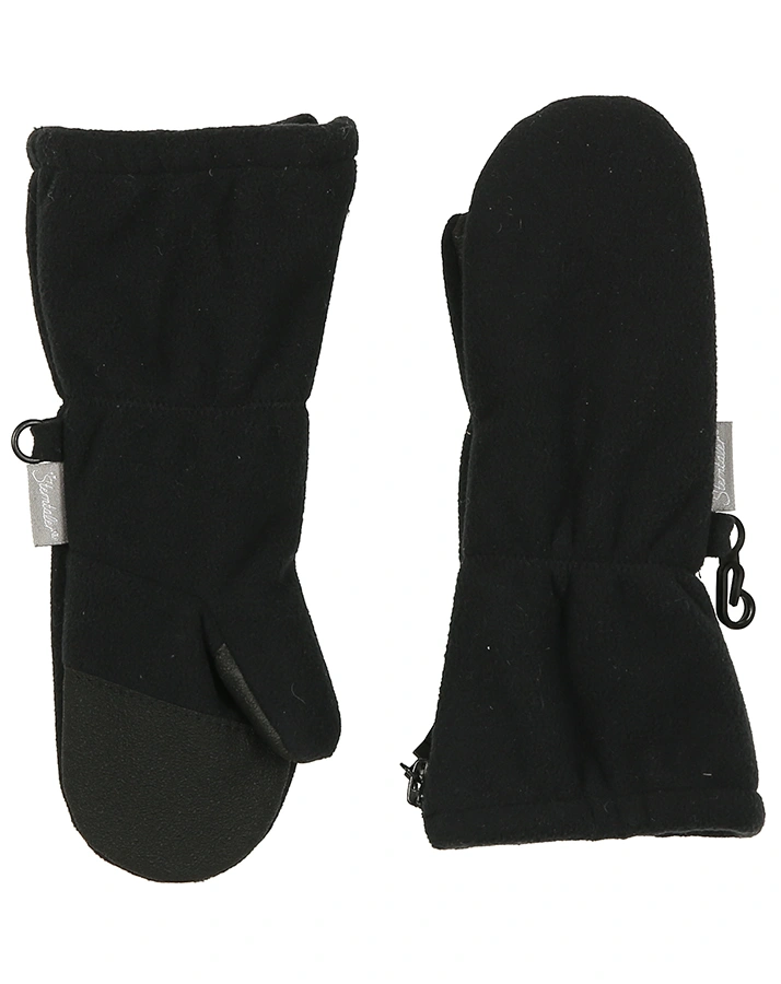 Fleece-Fäustlinge STULPE mit Zipper in schwarz
