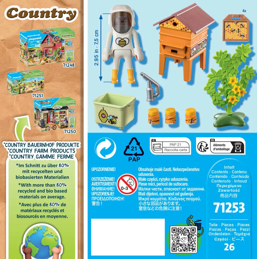 COUNTRY - APICULTRICE AVEC RUCHE - 71253
