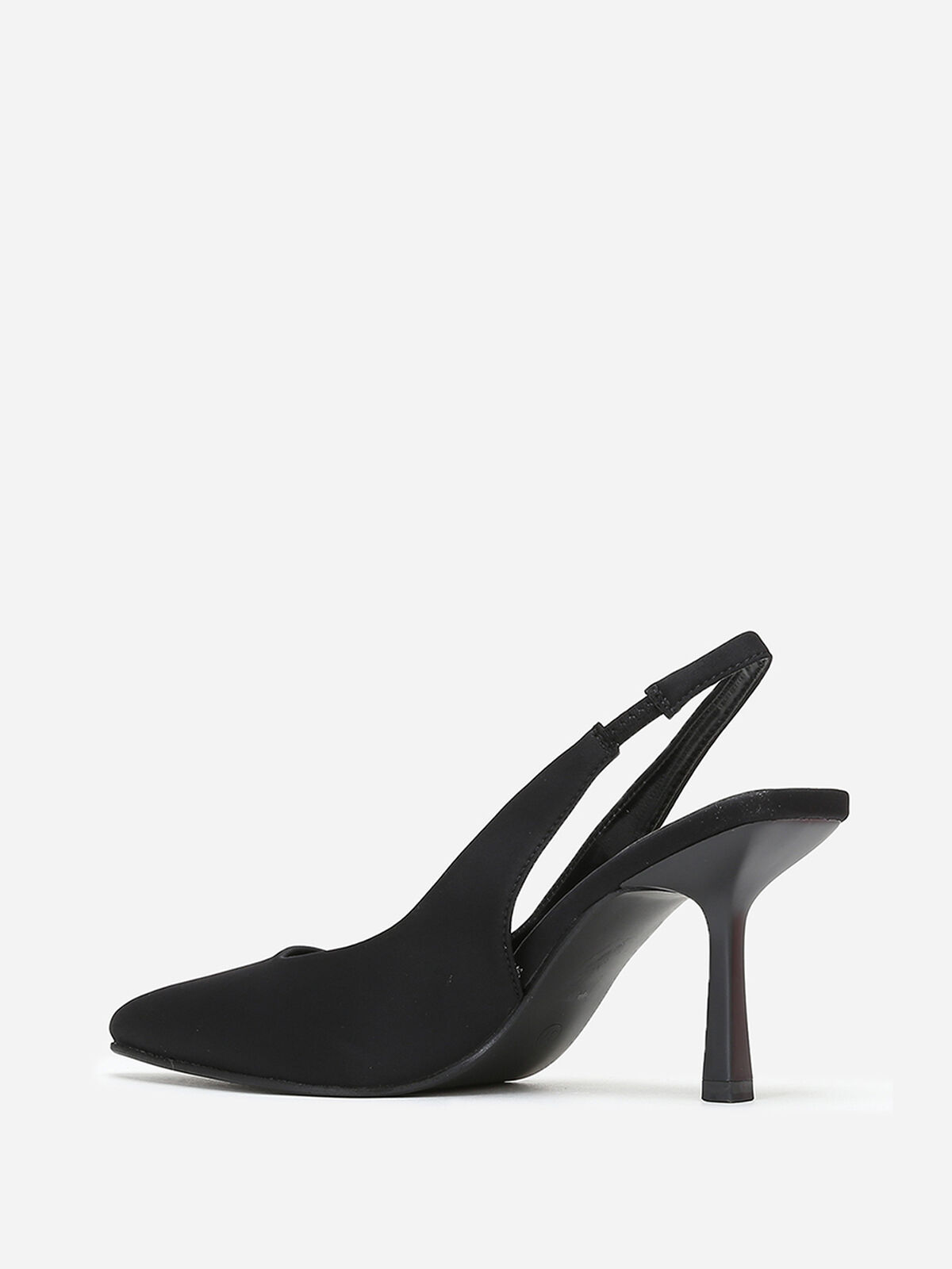 Escarpins ouverts pointus à talon fin- Noir