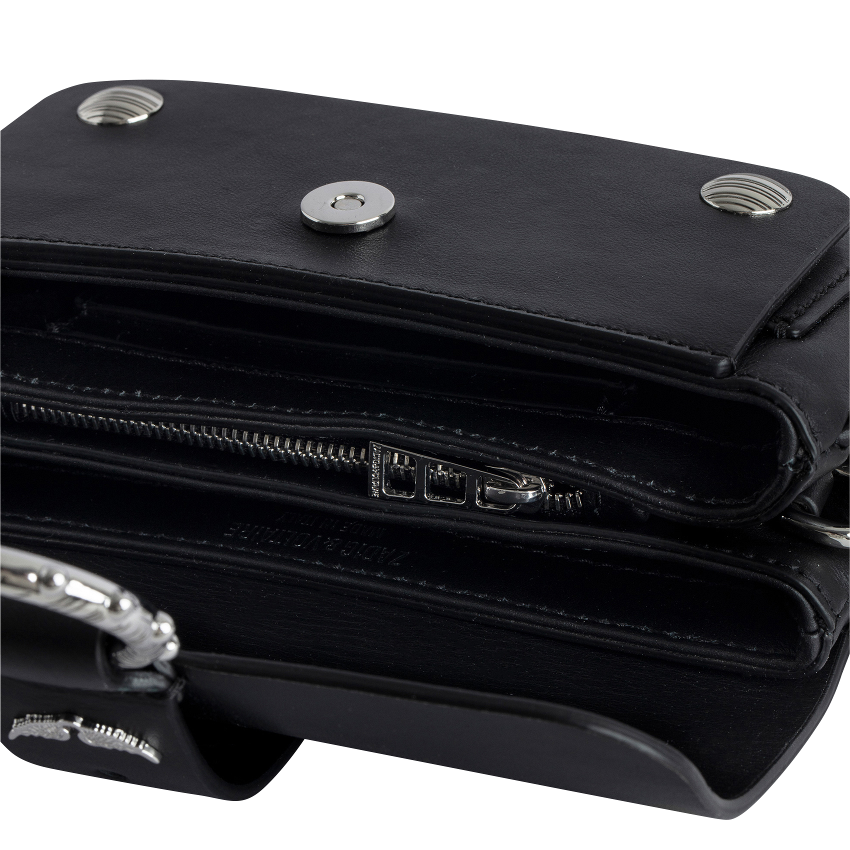 KATE WALLET - Sac petit format porté épaule en cuir | Noir