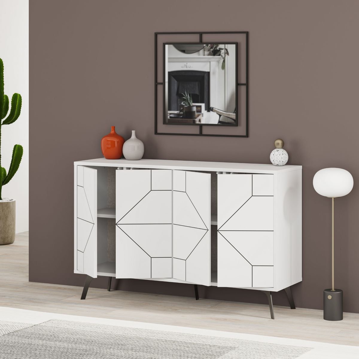 Calicosy - Dressoir met 4 deuren DUNE - B123 cm