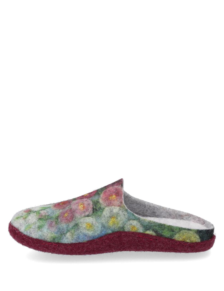 Hausschuh Marguerite 01, bordo-mult