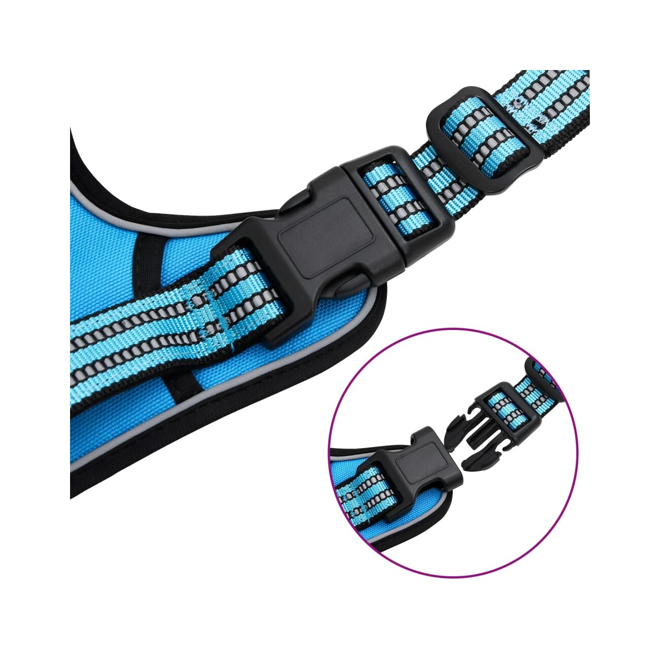 VidaXL Hundegeschirr blau XL