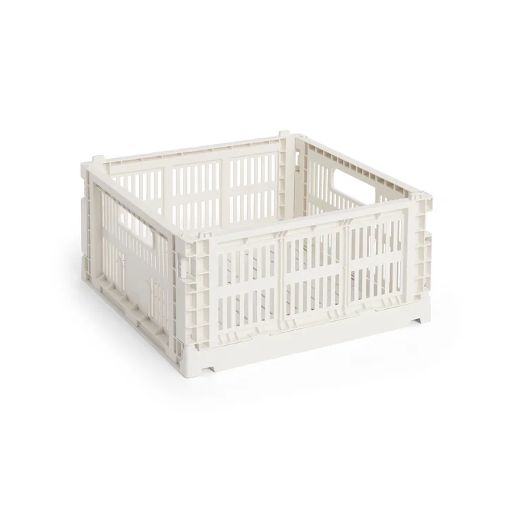HAY - Colour Crate Korb Square M, 29,5 x 29,5 cm, off-white, recycled