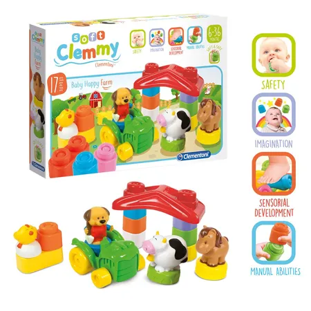 Clementoni Clemmy Soft Bausteine Happy Farm
