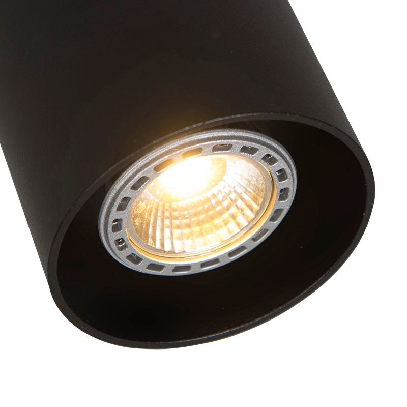 Moderne opbouwspot zwart GU10 50mm - Tubo