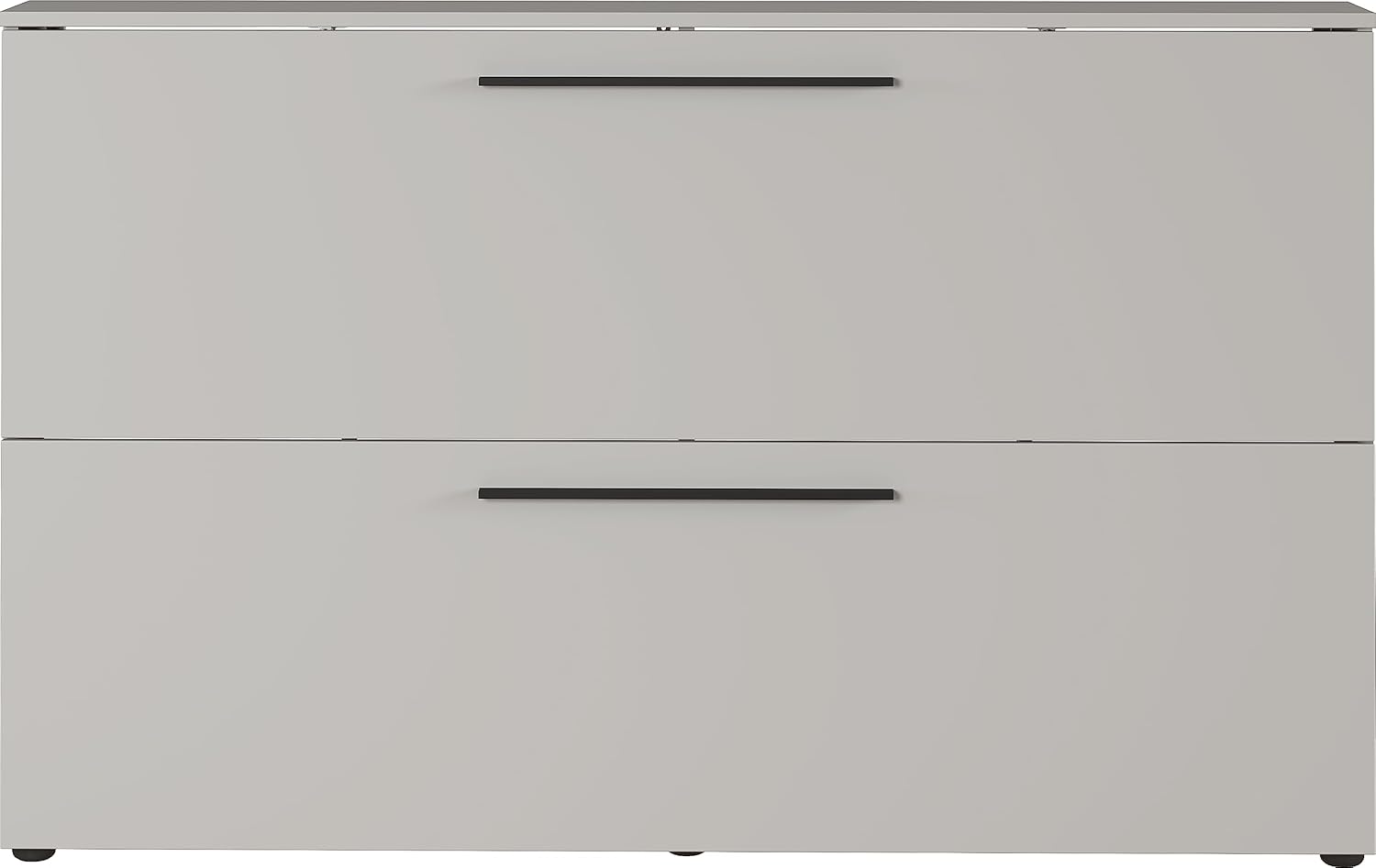 Germania Schuhschrank 2576-572 GW-Utah, in Kaschmir, mit Platz für 12 Paar Schuhe, geringe Tiefe, ideal für schmale Flure, 140 x 85 x 19 cm (BxHxT)