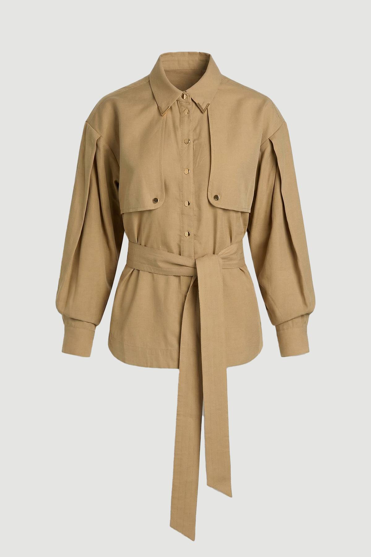 KarenMillen Chemise Tissée En Sergé De Cupro Style Utilitaire