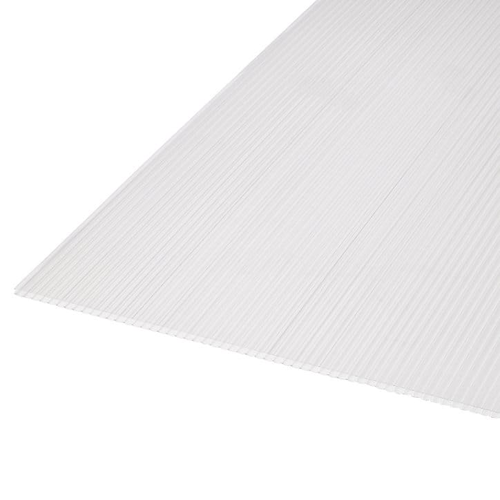 Plaque alvéolaire polycarbonate transparent 300 x 100 cm, ép.10 mm (vendue à la plaque)