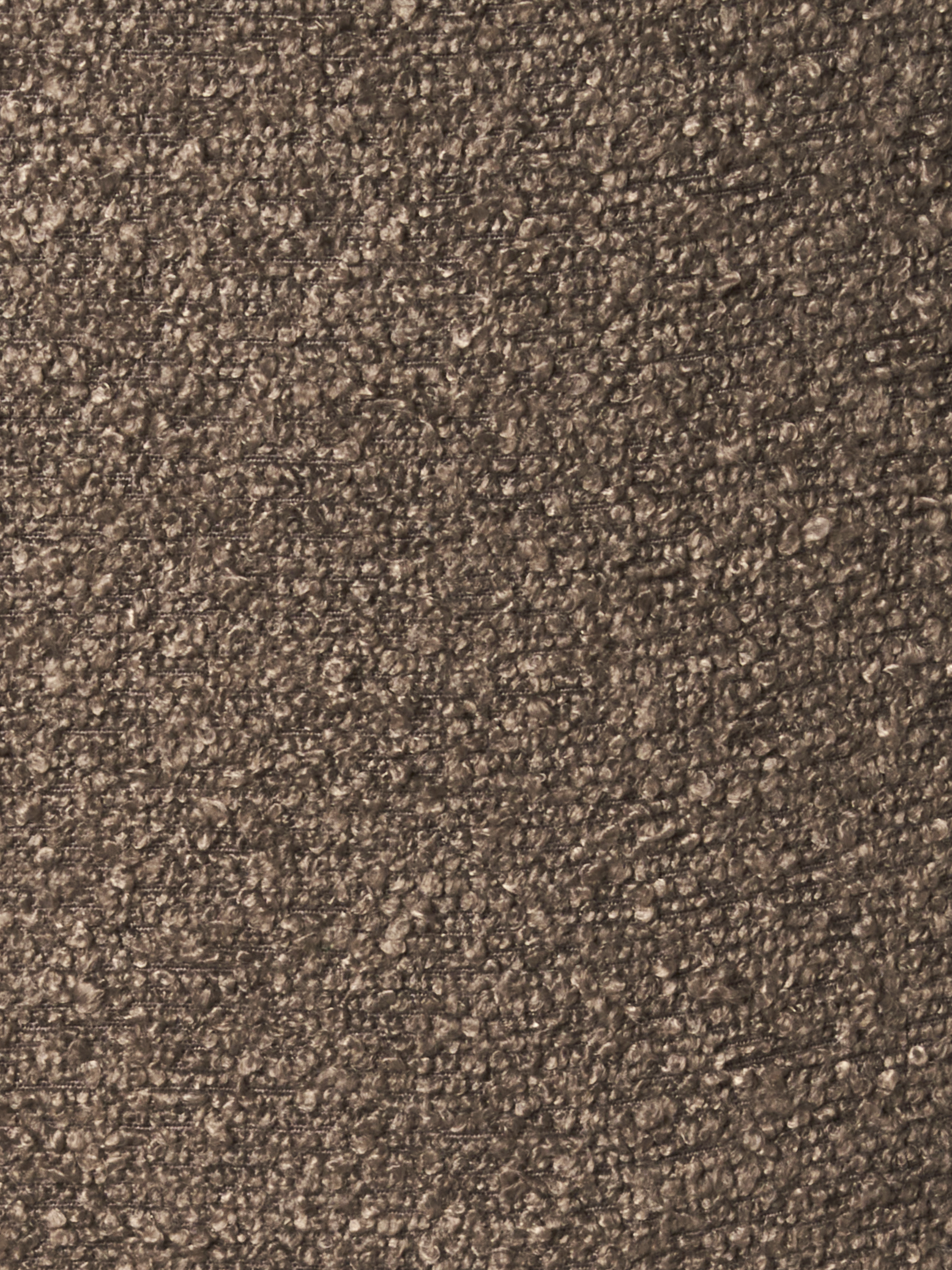Stol i boucléstof | Jern/polyester/polyurethan. 50 x 42,5 x 81 cm. | Brown