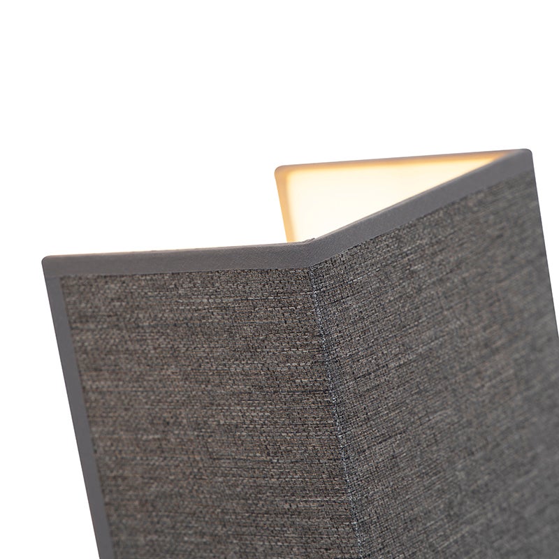 Moderne wandlamp, jute grijs - Vete