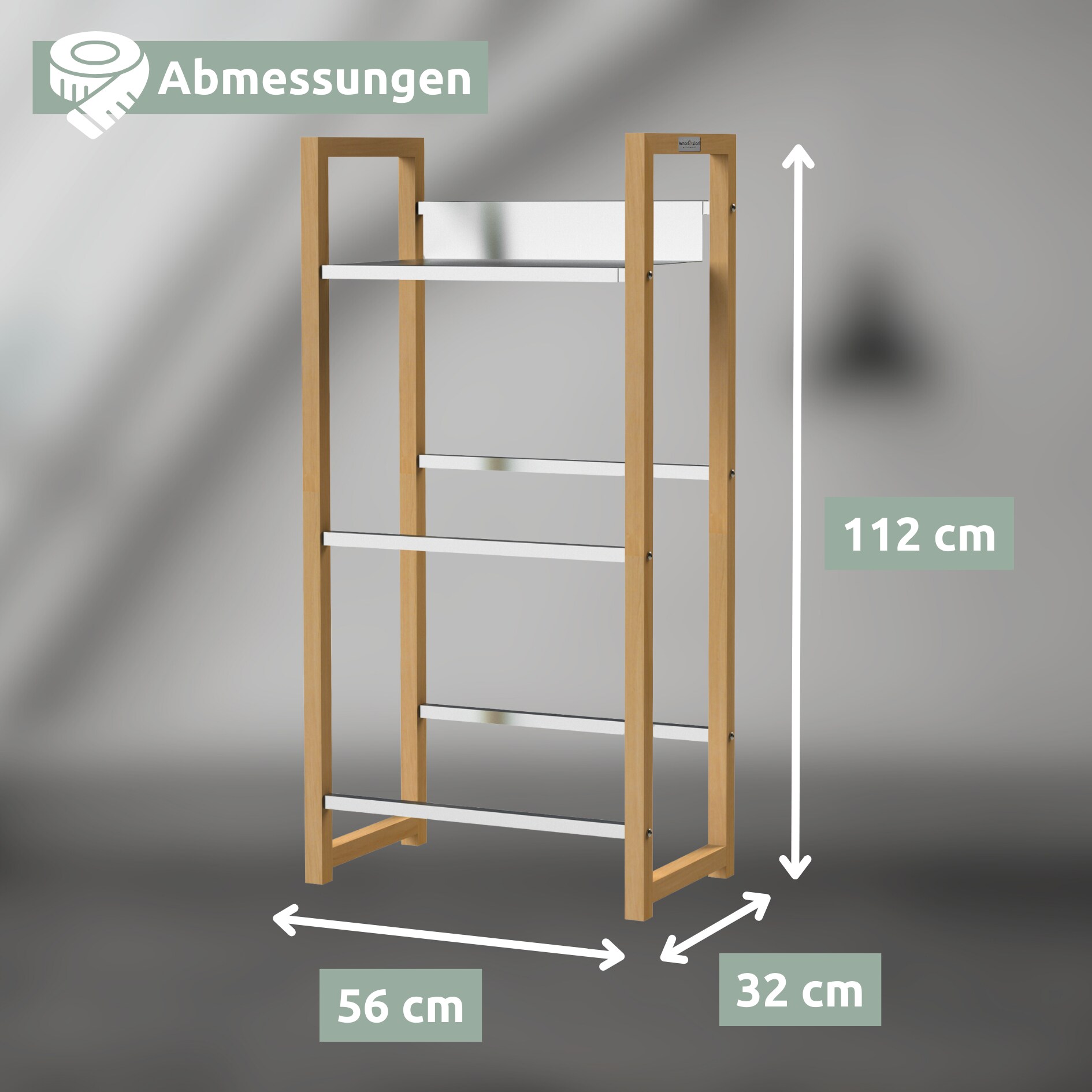 holz4home® Getränkekistenregal aus Bambus inkl. pulverbeschichteter Ablage I Schwarz | 6 Kisten