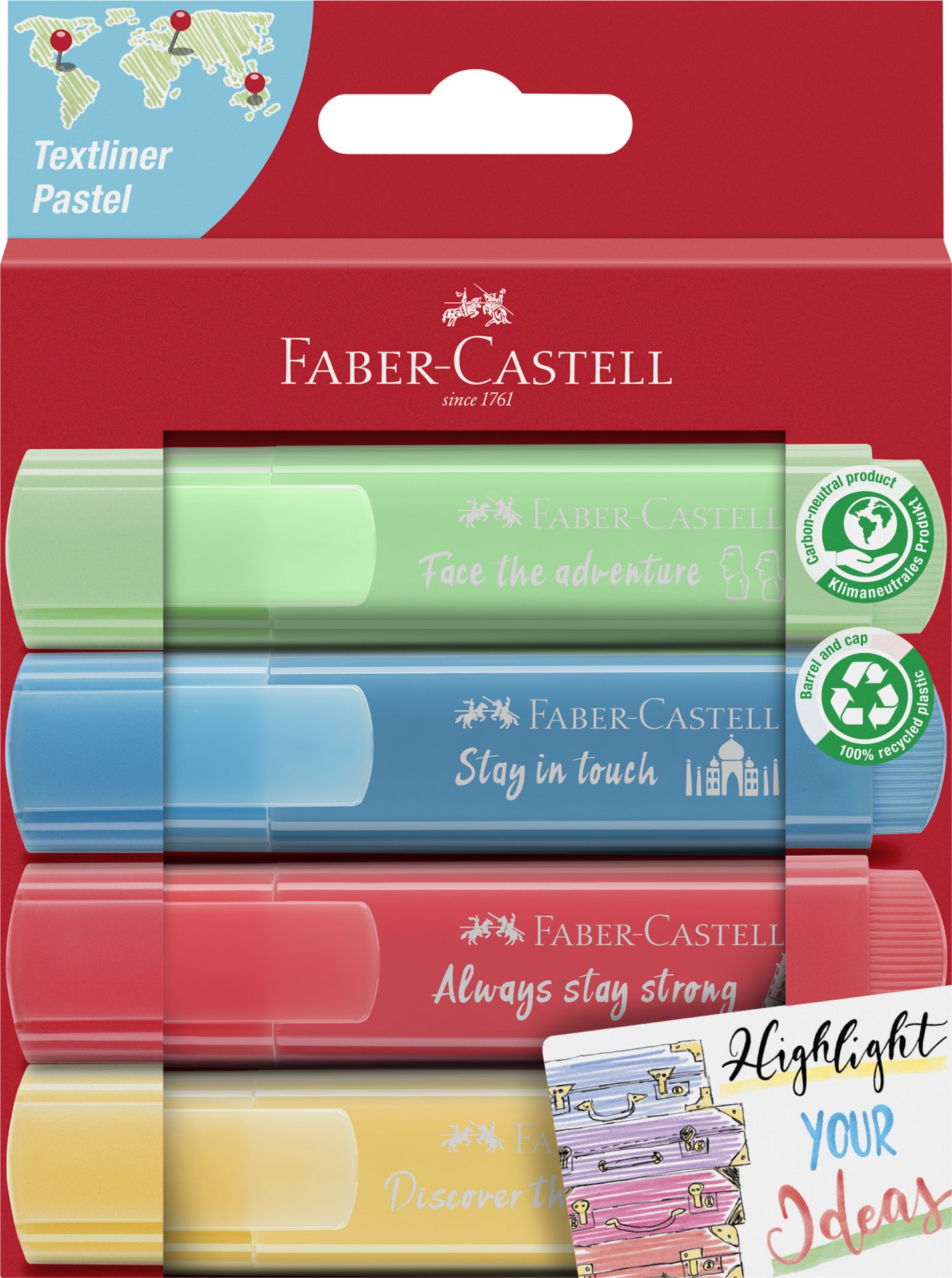 Faber-Castell Textmarker 46 Pastell Promo Set
