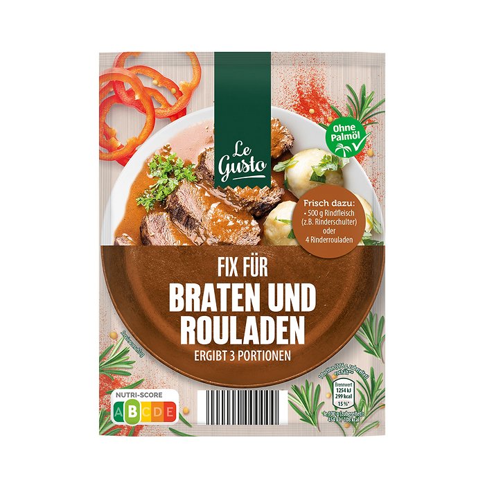 LE GUSTO Fix Mix 35 g, Bratenroulade