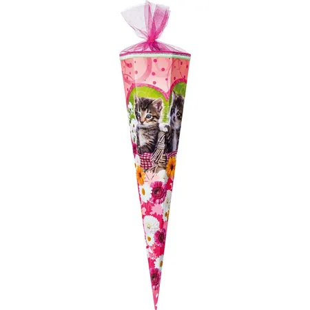 Nestler Schultüte Katzenkörbchen, 85cm, 6-eckig