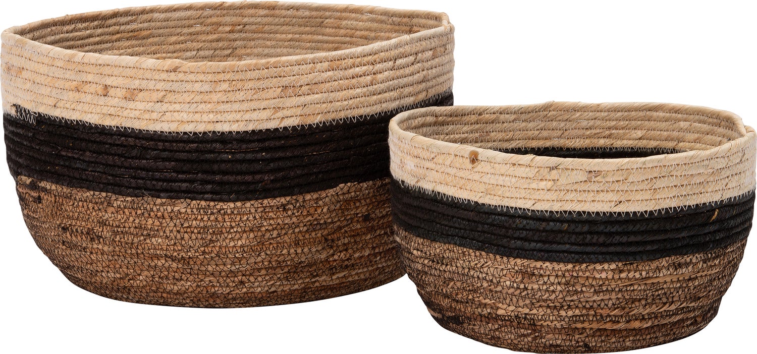 Intratuin opbergmand Didi naturel / zwart / bruin D 26 H 16 cm