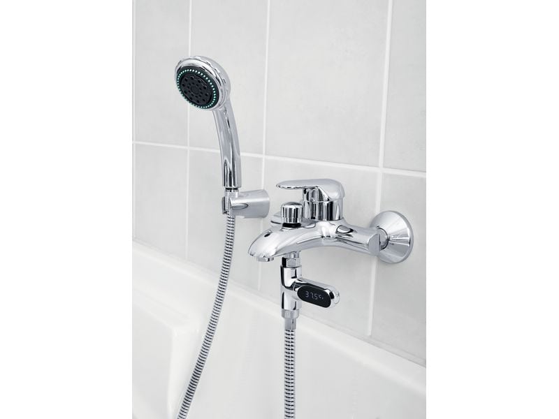 MAXXmee Thermometer Wasserarmaturen LED Durchlaufthermomete 1/2' Anschluss LED-Durchlaufthermometer