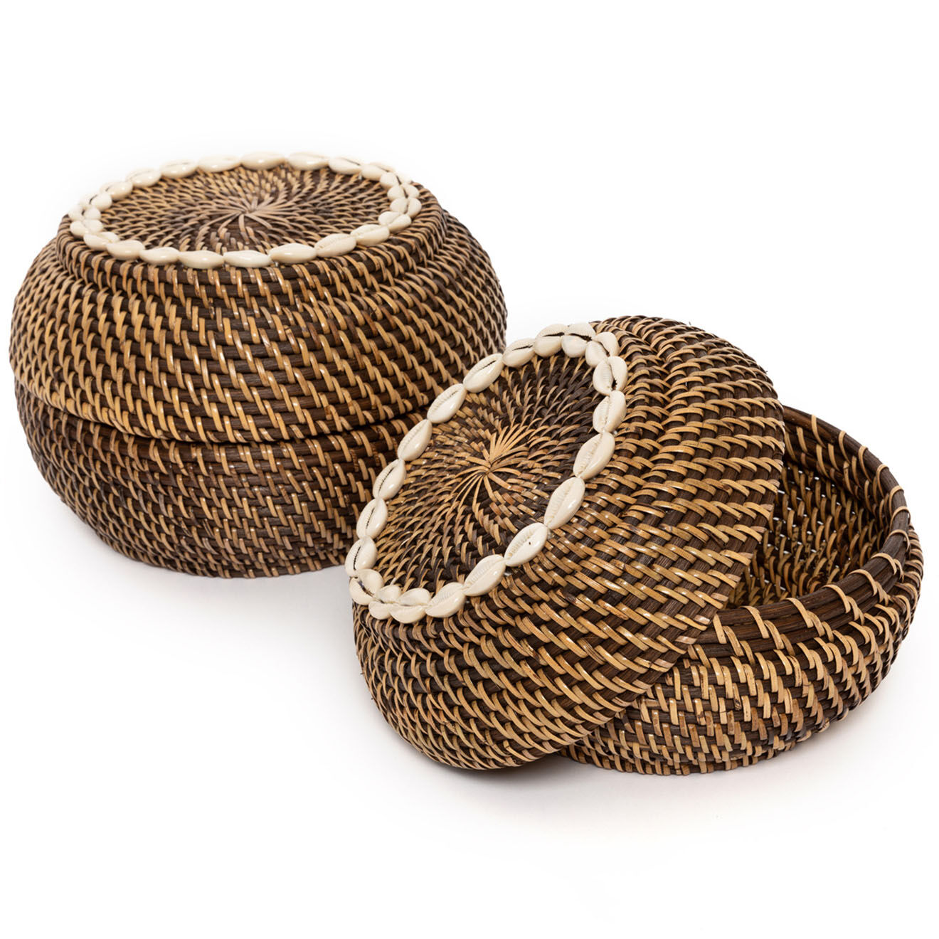 Bazar Bizar Panier Colonial Peek-a-Boo S marron - D.23xH.15 cm